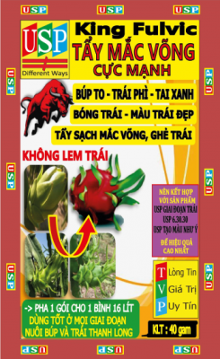 KING FULVIC - TẨY MẮC VÕNG CỰC MẠNH TRÊN THANH LONG 