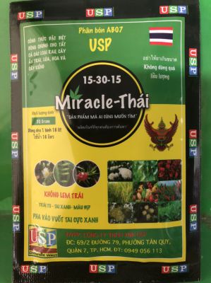 KÍCH THÍCH RA HOA - DINH DƯỠNG CHO CÂY MIRACLE THÁI - MIRAC THÁI 15 30 15