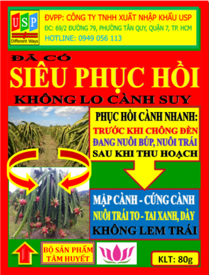 PHỤC HỒI THANH LONG SAU THU HOẠCH  HOẶC CÂY SUY YẾU