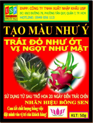 TẠO MÀU TRÁI THANH LONG - TRÁI ĐỎ MÀU RUBY